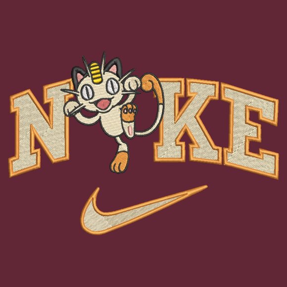 Nike Pokemon Meowth Embroidered Adult Unisex Crewneck Sweatshirt - Picture 7 of 15